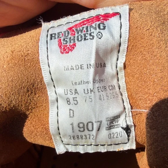 Red Wing Shoes Tan Leather Men's Boots - Picture 5 of 7